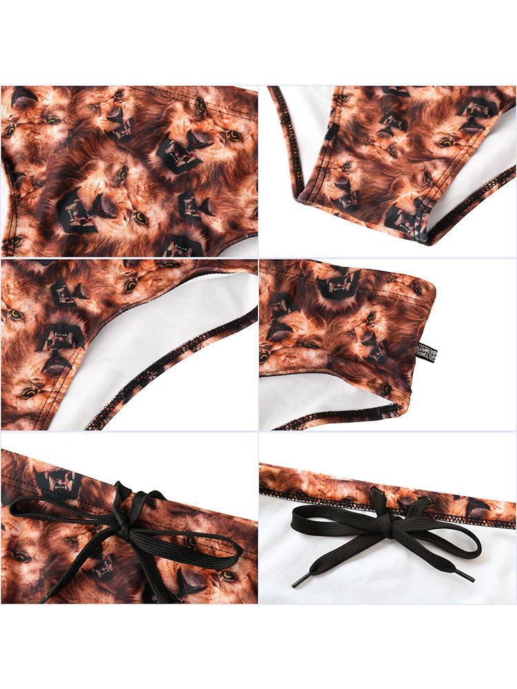 Men's Low-Rise Stylish Print Swim Briefs | dmunderwear detail image 20