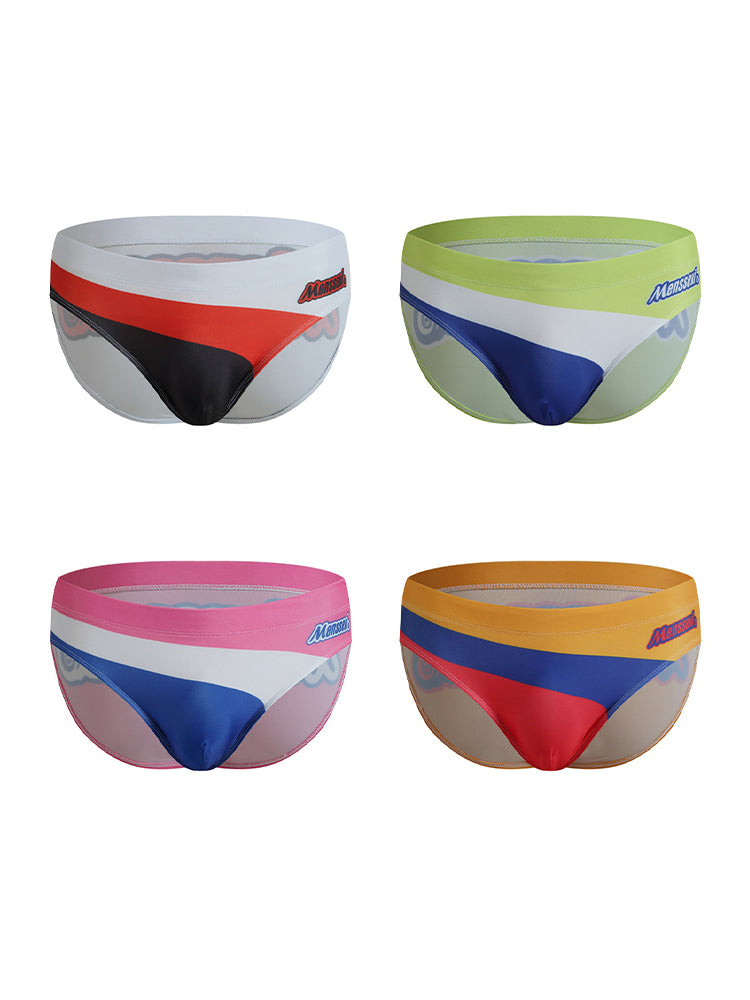Men's Low-Rise Supportive Fit Quick-Dry Full Coverage Swim Briefs | dmunderwear detail image 20