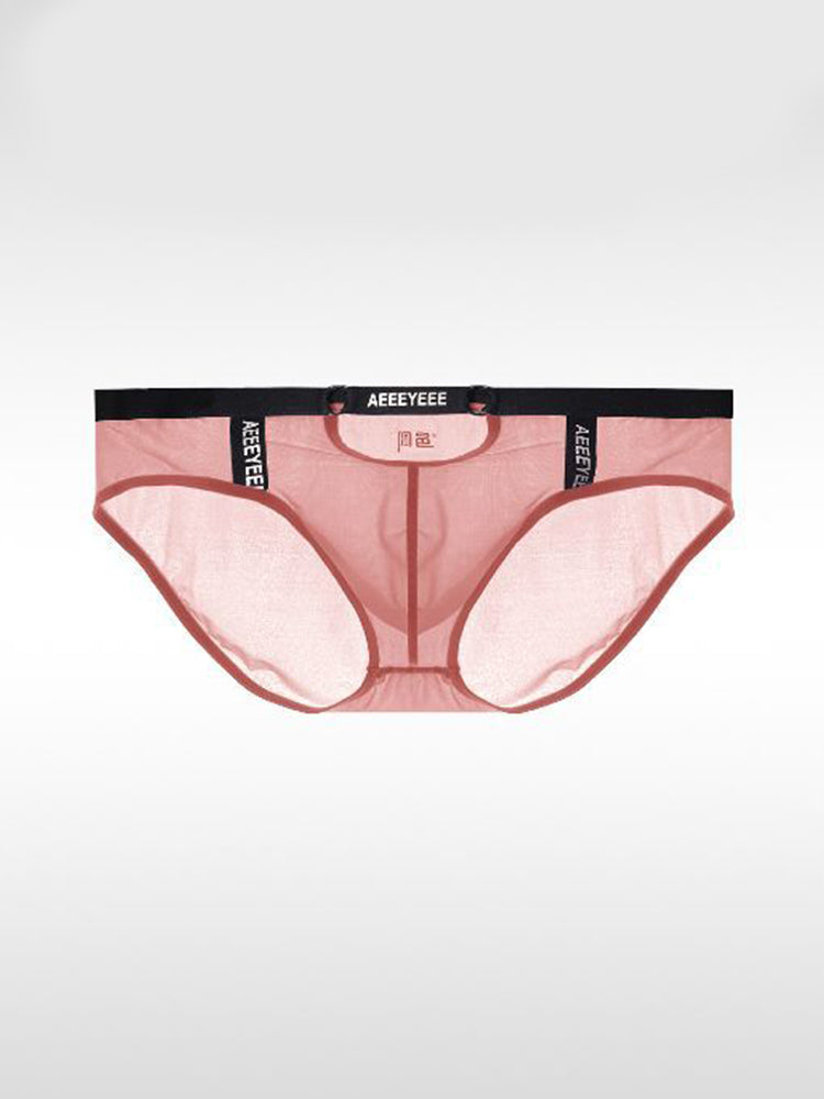 Men's Low Waist Narrow Waist Ice Silk Breathable Convex Pocket Briefs | dmunderwear detail image 16