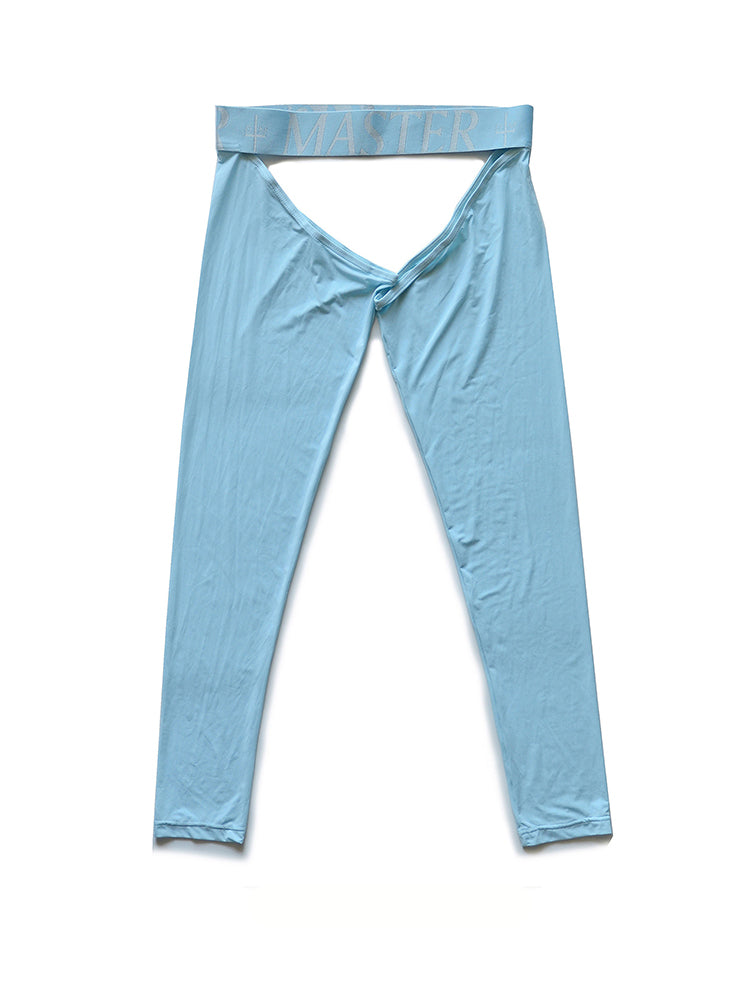 Men's Low-Waist Sexy Hollow Silk-Smooth Semi-Transparent Thermal Pants | dmunderwear