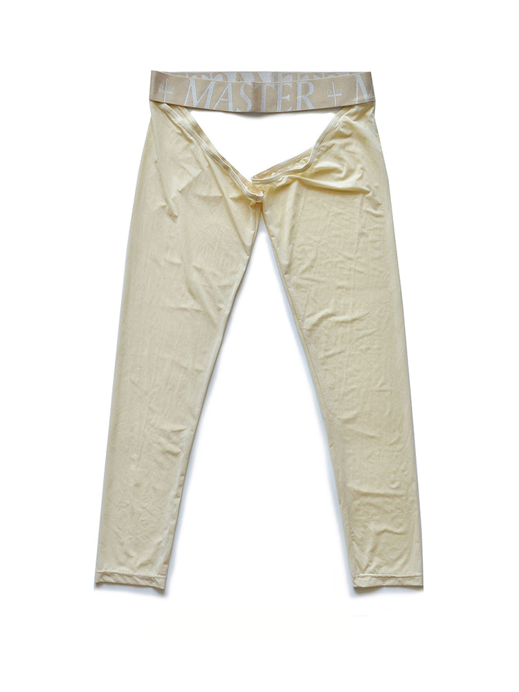 Men's Low-Waist Sexy Hollow Silk-Smooth Semi-Transparent Thermal Pants | dmunderwear detail image 19