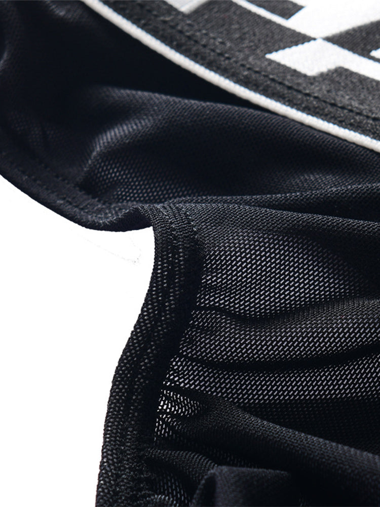 Men's Mesh Fabric Moisture-Wicking Breathable Thongs | dmunderwear detail image 5