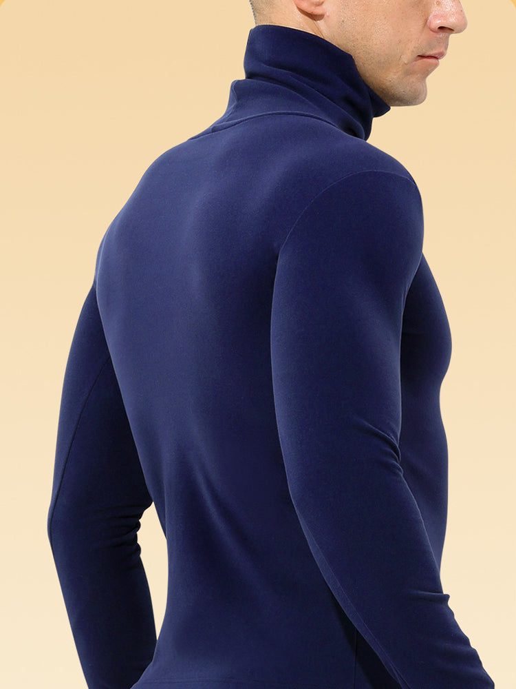 Men's Mid-high Collar Warm Cold-proof Long-sleeved Bottoming Shirt | dmunderwear