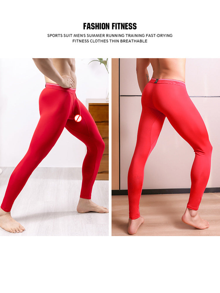 Men's Mid-Rise Separation Sports Tights | dmunderwear detail image 10