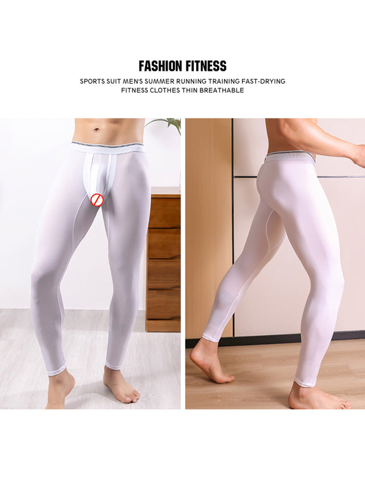 Men's Mid-Rise Separation Sports Tights | dmunderwear detail image 17