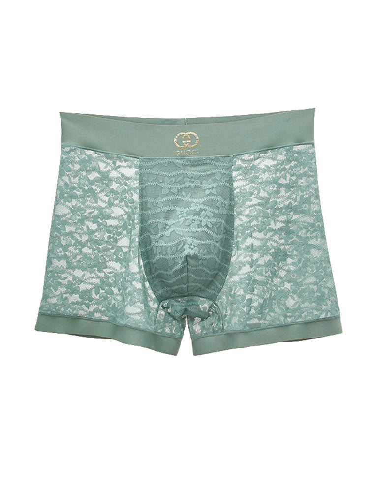 Men's Mid-Rise Sexy Seamless Lace Trunks | dmunderwear