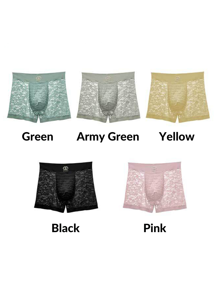 Men's Mid-Rise Sexy Seamless Lace Trunks | dmunderwear detail image 10