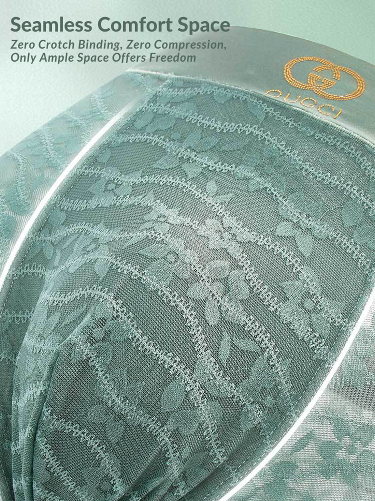 Men's Mid-Rise Sexy Seamless Lace Trunks | dmunderwear detail image 2