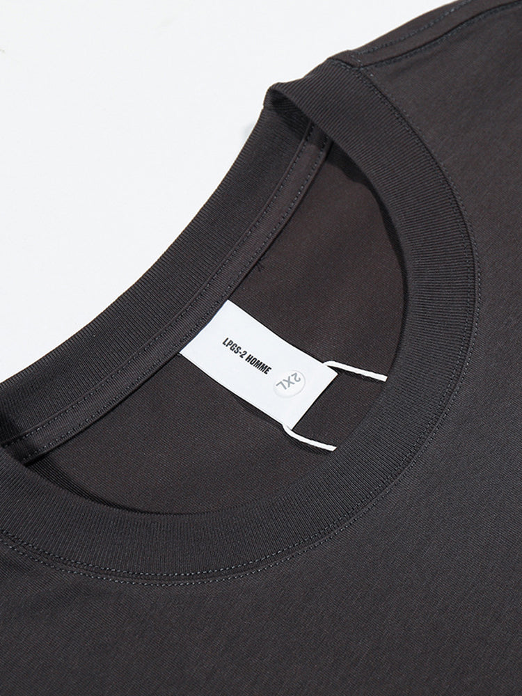 Men's Minimalist Design Classic-Fit Versatile Essential Day-Long Comfort T-Shirt | dmunderwear detail image 13
