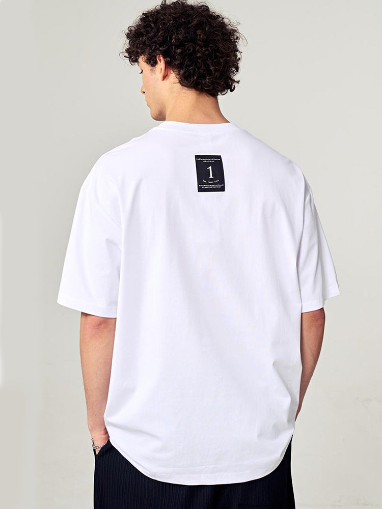 Men's Minimalist Design Classic-Fit Versatile Essential Day-Long Comfort T-Shirt | dmunderwear detail image 8