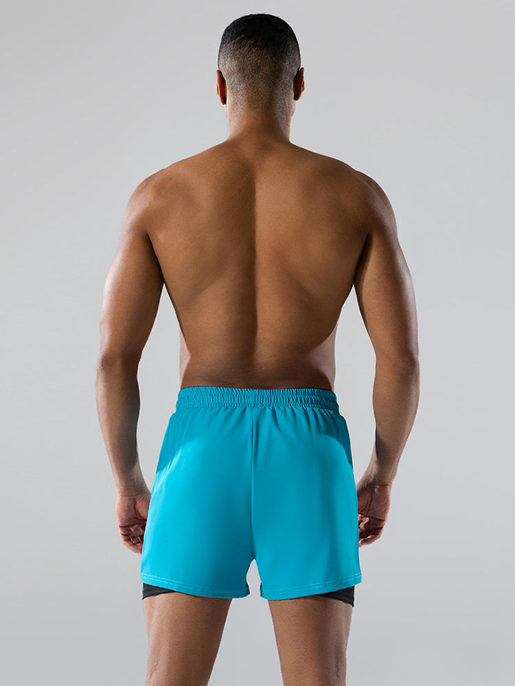 Men's Minimalist Design Sporty Cut Odor-Control Board Shorts | dmunderwear detail image 20