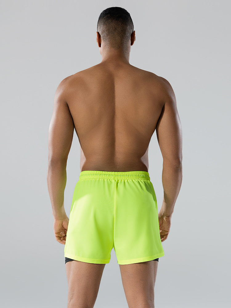 Men's Minimalist Design Sporty Cut Odor-Control Board Shorts | dmunderwear detail image 6