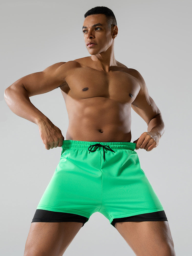 Men's Minimalist Design Sporty Cut Odor-Control Board Shorts | dmunderwear detail image 7
