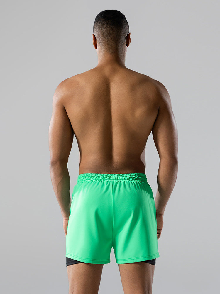 Men's Minimalist Design Sporty Cut Odor-Control Board Shorts | dmunderwear detail image 8