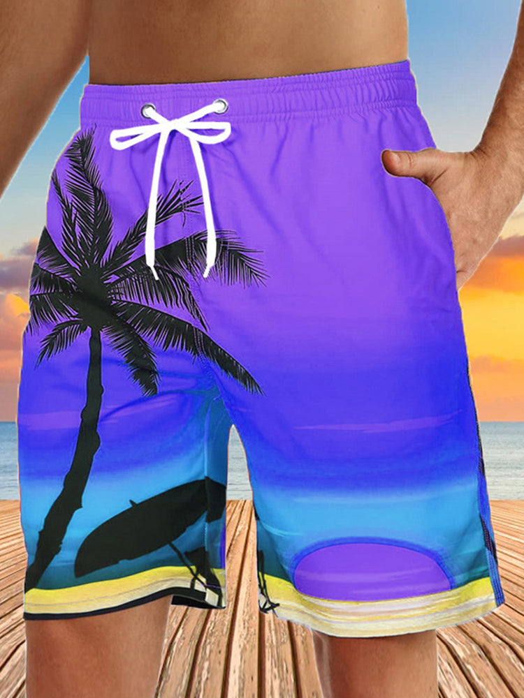 Men's Moisture-Wicking Bold Prints Sporty Cut Board Shorts | dmunderwear detail image 7