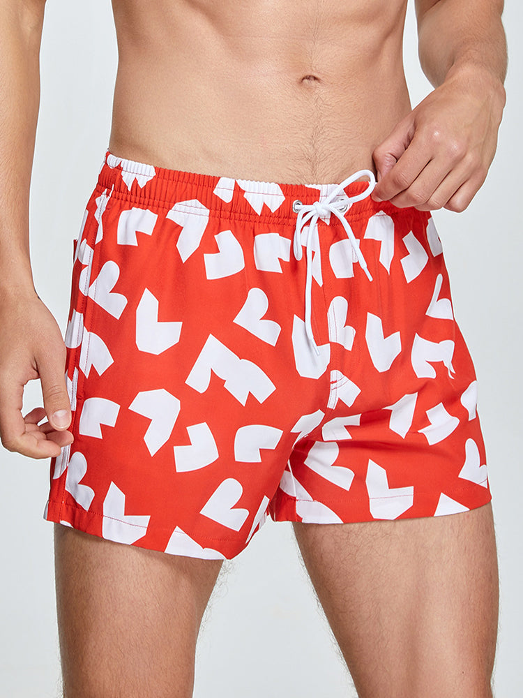 Men's Moisture-Wicking Lightweight & Airy Sporty Cut Comfy Board Shorts | dmunderwear detail image 17
