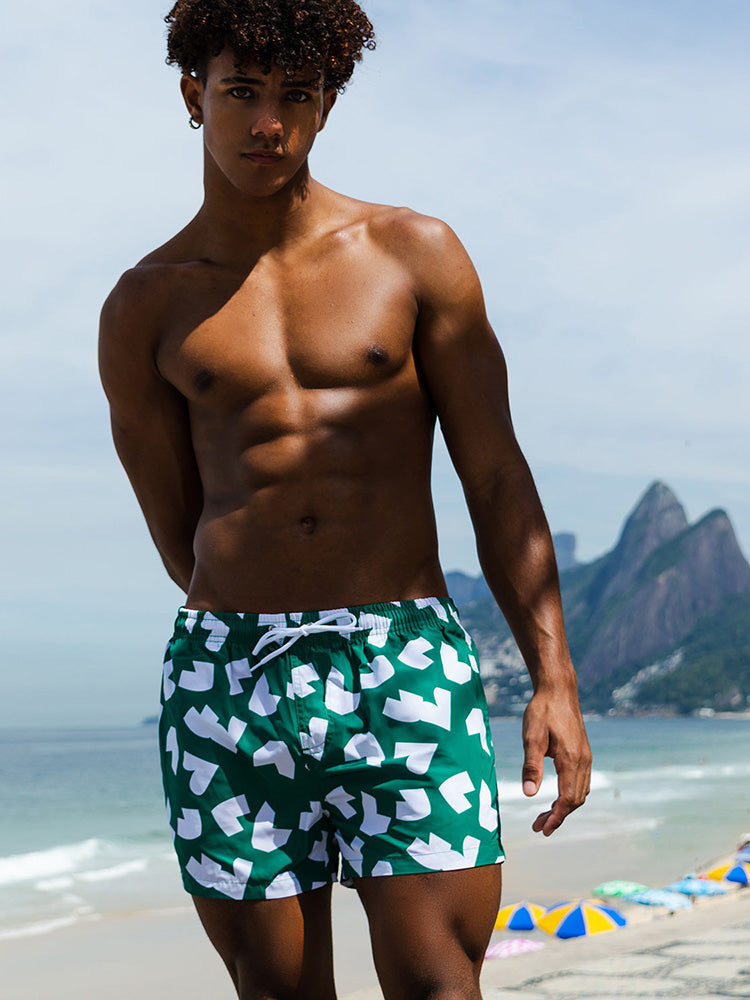 Men's Moisture-Wicking Lightweight & Airy Sporty Cut Comfy Board Shorts | dmunderwear detail image 4