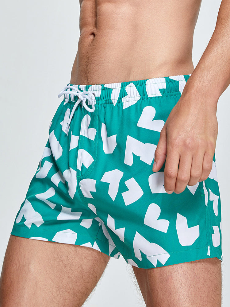 Men's Moisture-Wicking Lightweight & Airy Sporty Cut Comfy Board Shorts | dmunderwear detail image 5