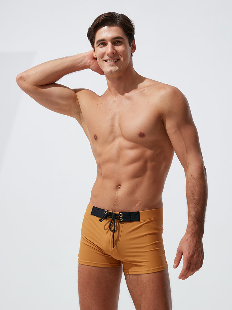 Men's Moisture-Wicking Lining Sporty Cut Stay-Put Fit Swim Shorts & Trunks | dmunderwear detail image 15