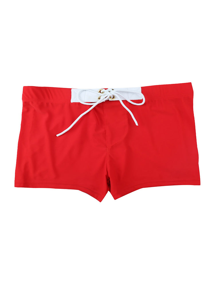 Men's Moisture-Wicking Lining Sporty Cut Stay-Put Fit Swim Shorts & Trunks | dmunderwear detail image 2