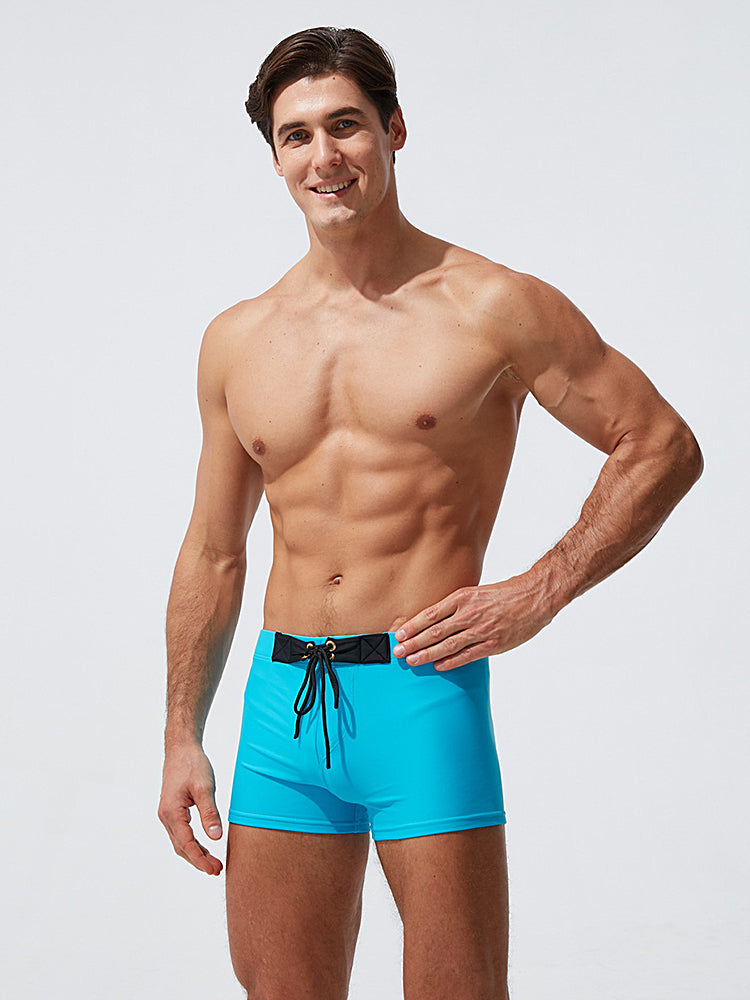 Men's Moisture-Wicking Lining Sporty Cut Stay-Put Fit Swim Shorts & Trunks | dmunderwear detail image 6