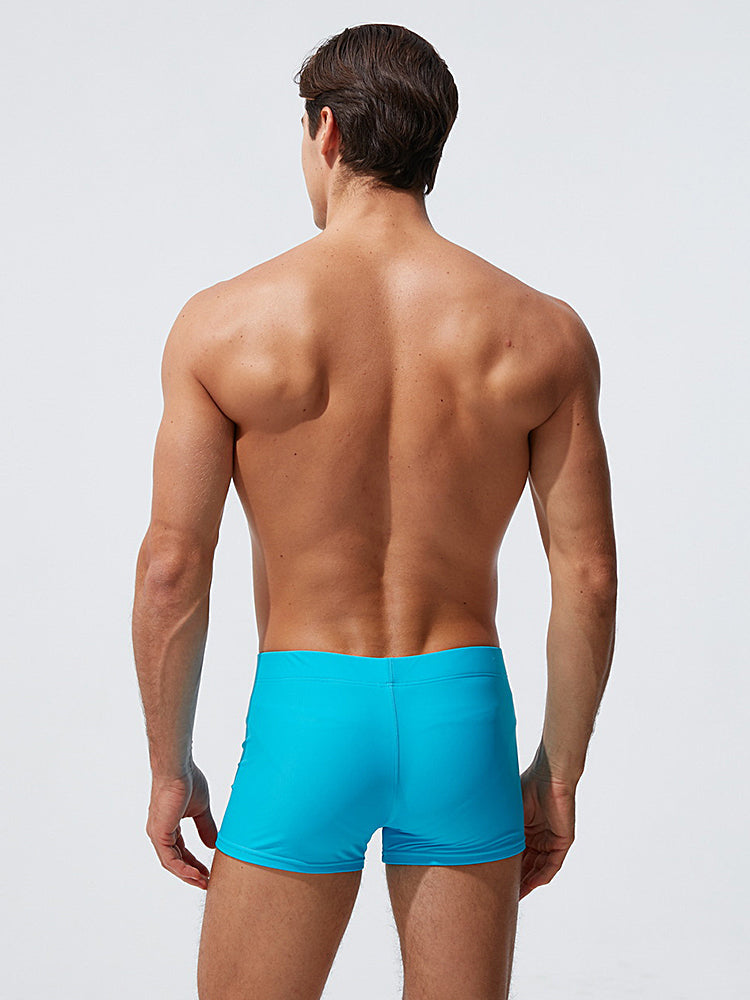 Men's Moisture-Wicking Lining Sporty Cut Stay-Put Fit Swim Shorts & Trunks | dmunderwear detail image 8