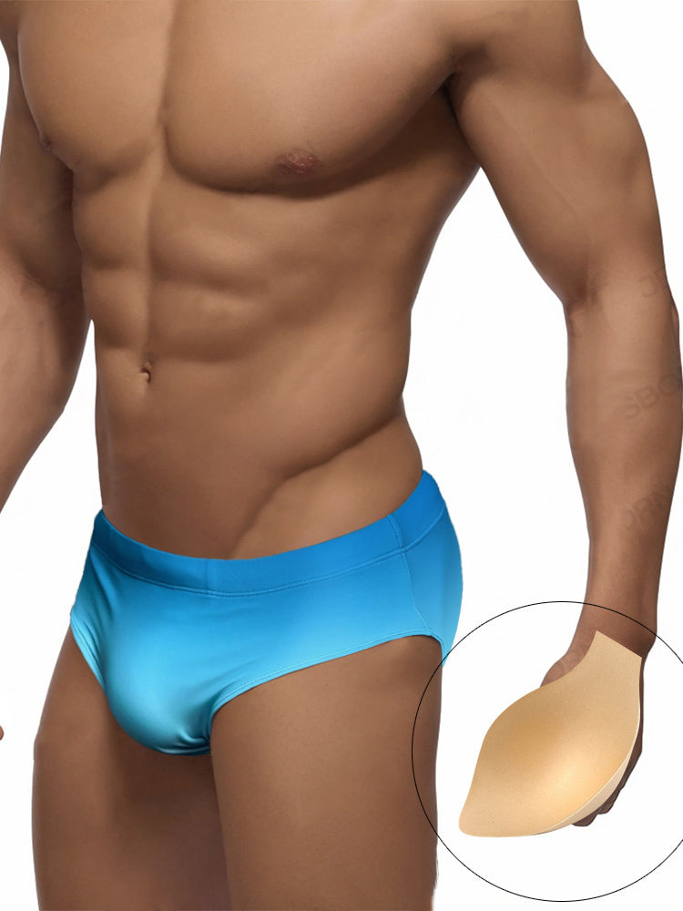 Men's Moisture-Wicking Stretch Fit Comfy Waistband Swim Briefs | dmunderwear detail image 12