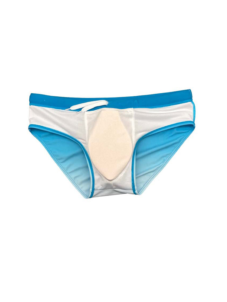 Men's Moisture-Wicking Stretch Fit Comfy Waistband Swim Briefs | dmunderwear detail image 13