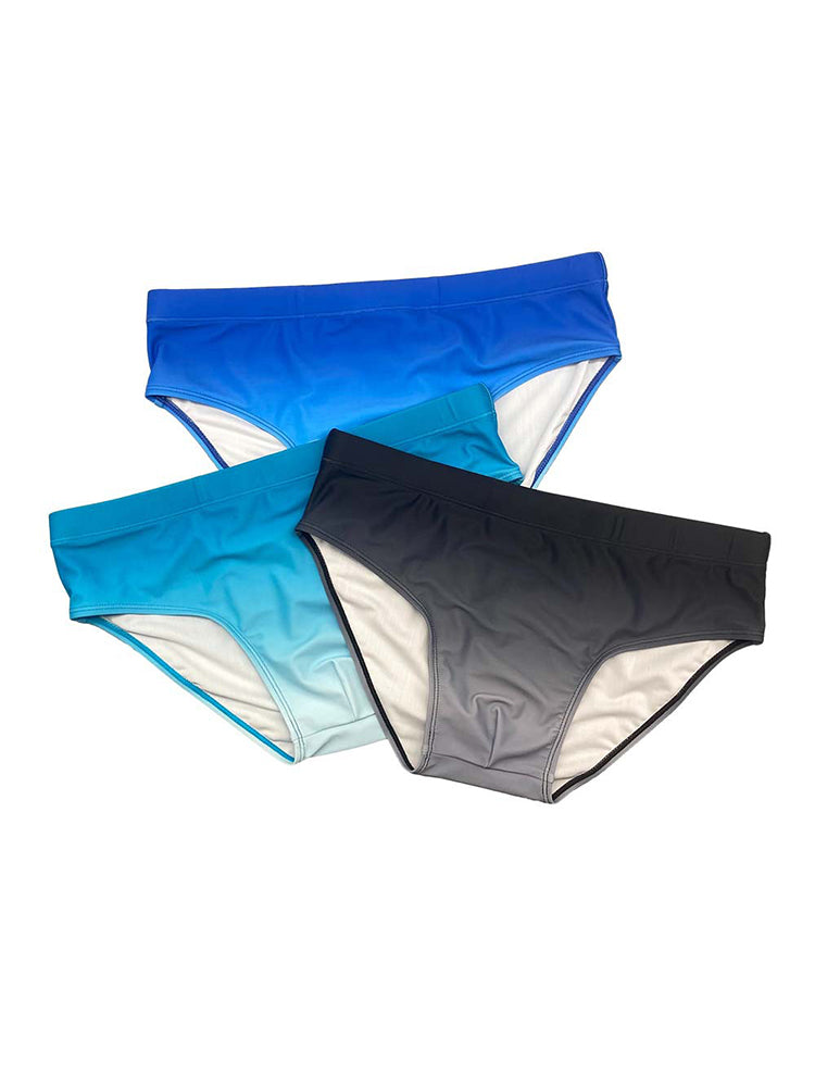 Men's Moisture-Wicking Stretch Fit Comfy Waistband Swim Briefs | dmunderwear detail image 16