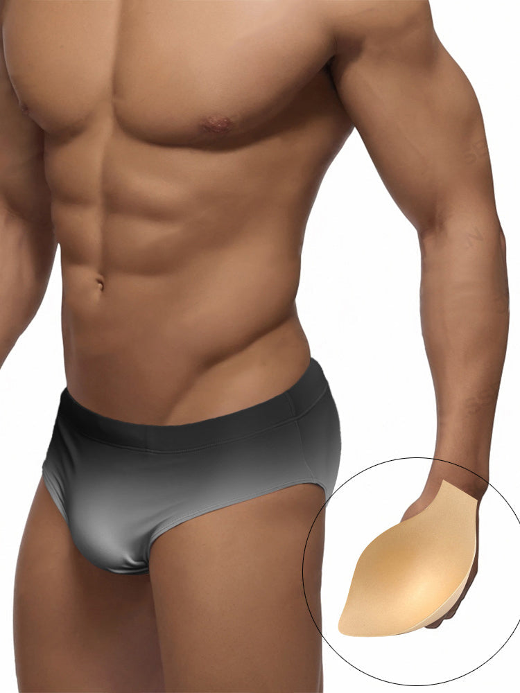 Men's Moisture-Wicking Stretch Fit Comfy Waistband Swim Briefs | dmunderwear detail image 2