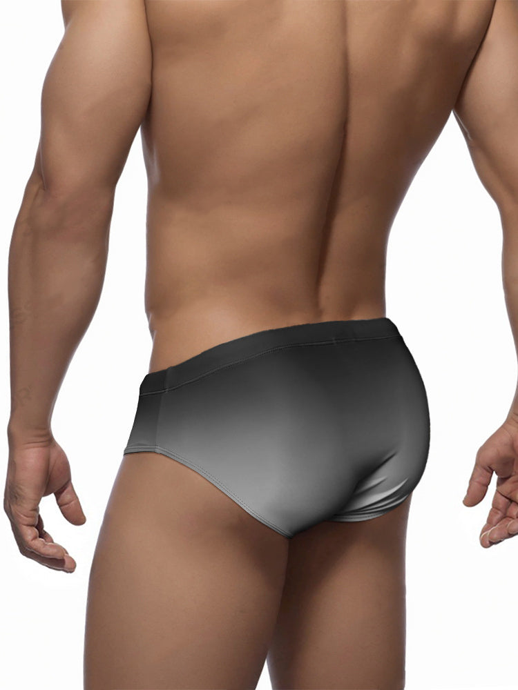 Men's Moisture-Wicking Stretch Fit Comfy Waistband Swim Briefs | dmunderwear detail image 6