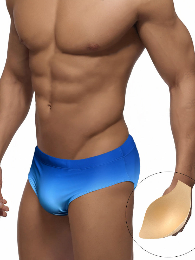 Men's Moisture-Wicking Stretch Fit Comfy Waistband Swim Briefs | dmunderwear detail image 7