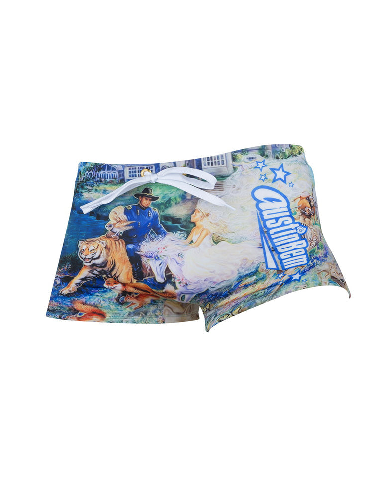 Men's Odor-Control Tagless & Seamless Stretch Fit Swim Trunks | dmunderwear detail image 12