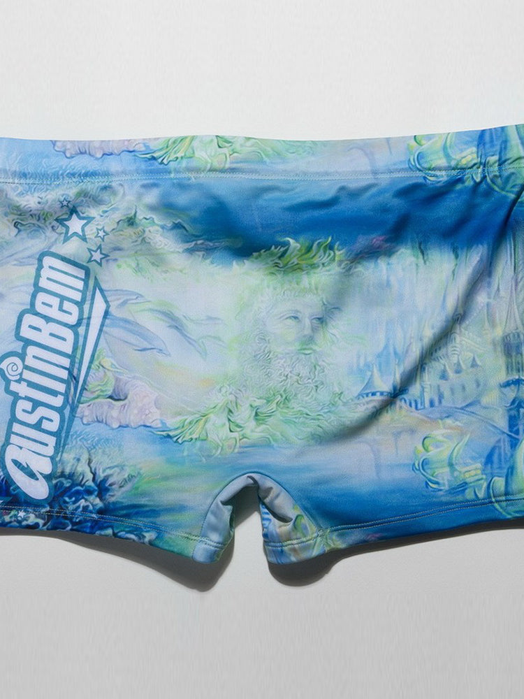 Men's Odor-Control Tagless & Seamless Stretch Fit Swim Trunks | dmunderwear detail image 16