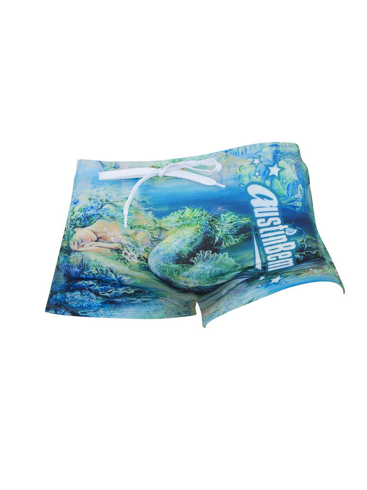 Men's Odor-Control Tagless & Seamless Stretch Fit Swim Trunks | dmunderwear variant image