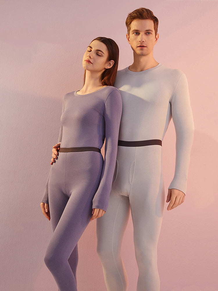 Men's Odor-Resistant Heat-Generating Fleece-Lined Base Layer Thermal Sets | dmunderwear detail image 4
