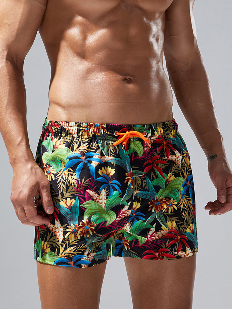 Men's Plaid Patterned Lightweight & Airy Sporty Cut Board Shorts | dmunderwear detail image 11