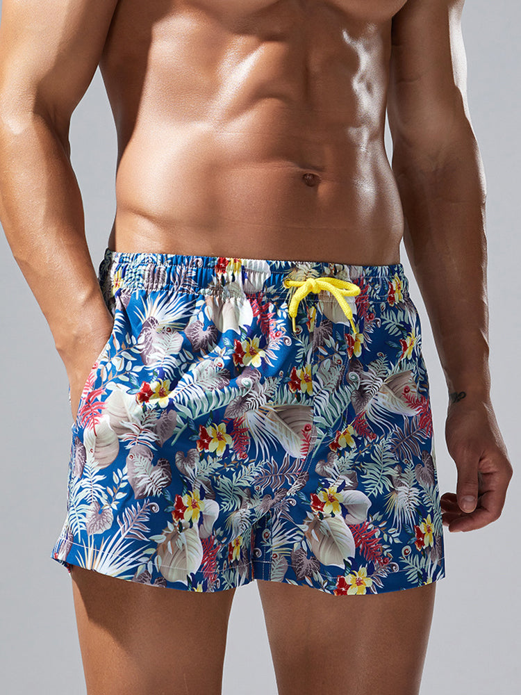 Men's Plaid Patterned Lightweight & Airy Sporty Cut Board Shorts | dmunderwear detail image 16