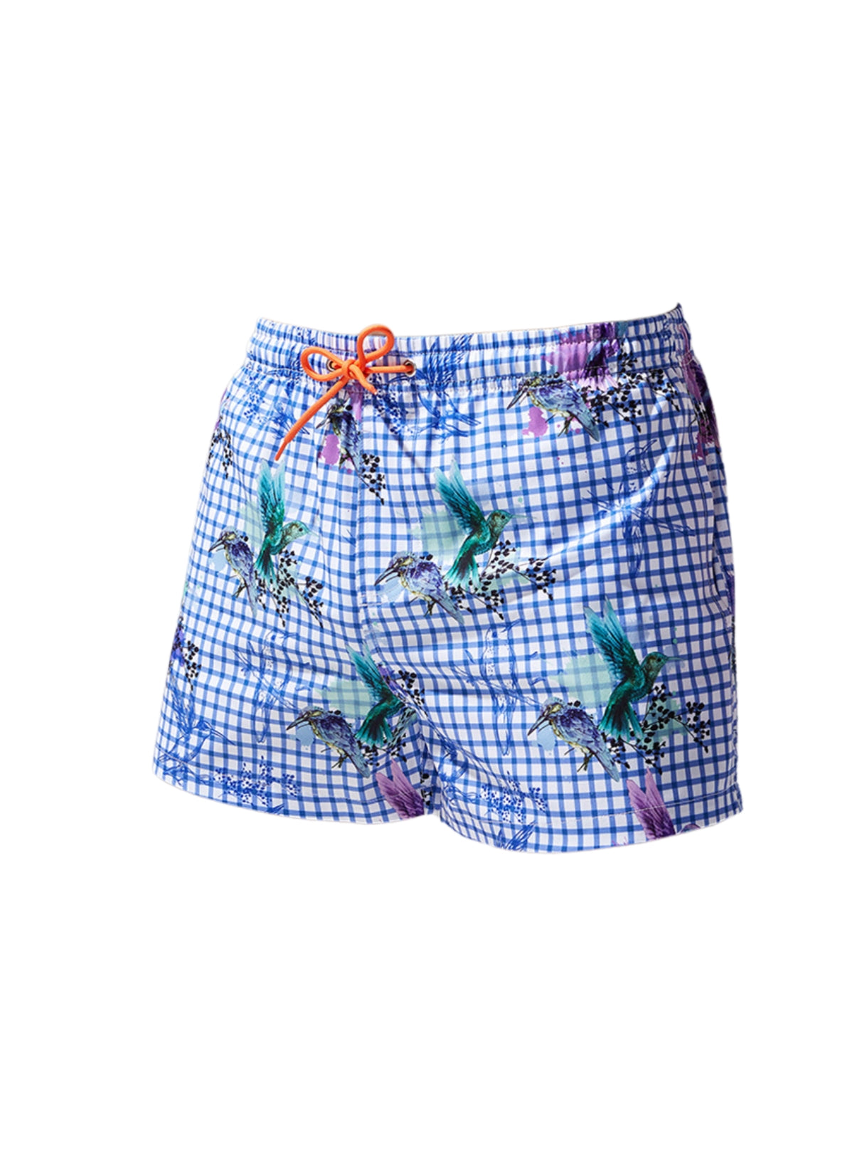 Men's Plaid Patterned Lightweight & Airy Sporty Cut Board Shorts | dmunderwear detail image 7