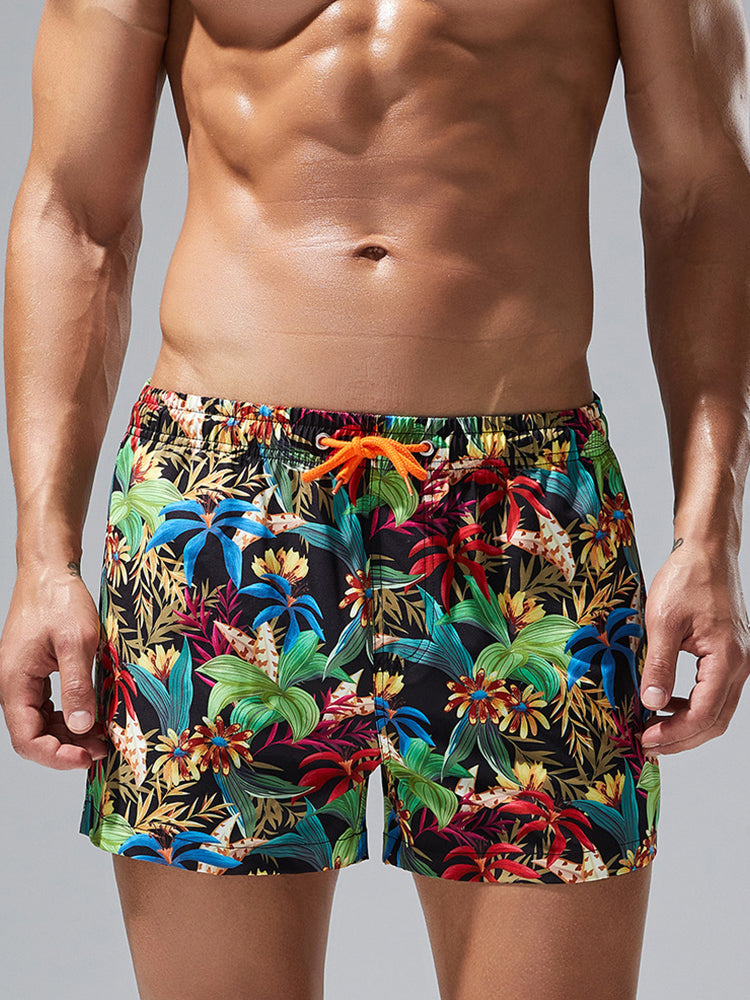 Men's Plaid Patterned Lightweight & Airy Sporty Cut Board Shorts | dmunderwear detail image 9