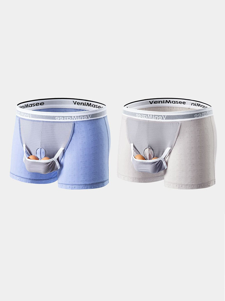 Men's Premium Soft Cotton Pouch Comfort & Breathability Lift System Trunks | dmunderwear detail image 13