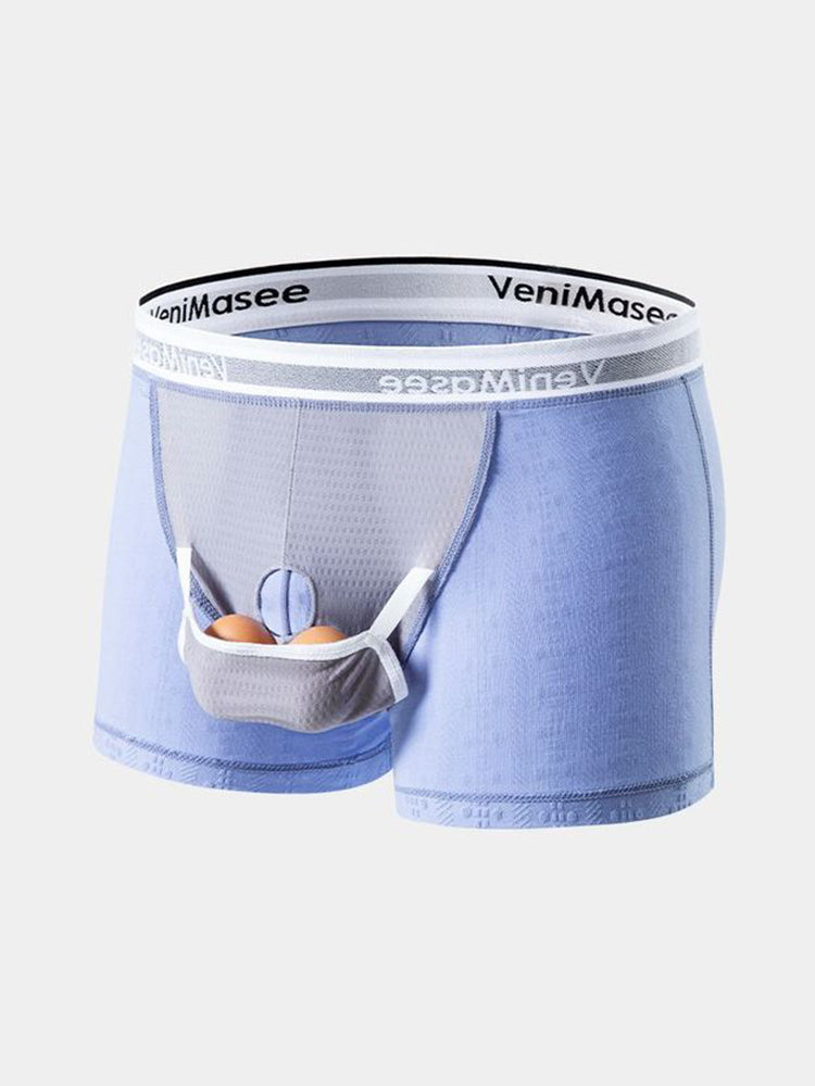 Men's Premium Soft Cotton Pouch Comfort & Breathability Lift System Trunks | dmunderwear detail image 2