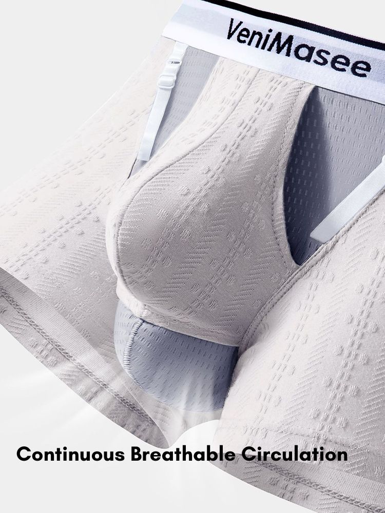 Men's Premium Soft Cotton Pouch Comfort & Breathability Lift System Trunks | dmunderwear detail image 4