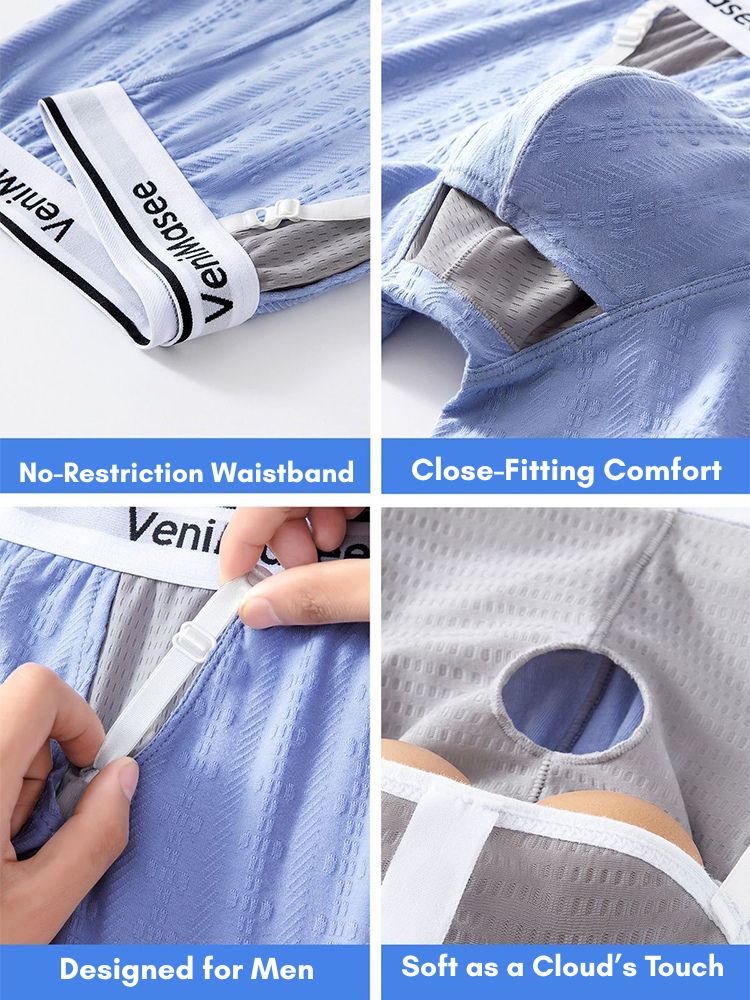 Men's Premium Soft Cotton Pouch Comfort & Breathability Lift System Trunks | dmunderwear detail image 6
