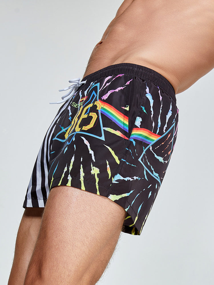 Men's Printed Athletic Cut Quick-Dry Comfy Waistband Board Shorts | dmunderwear detail image 10
