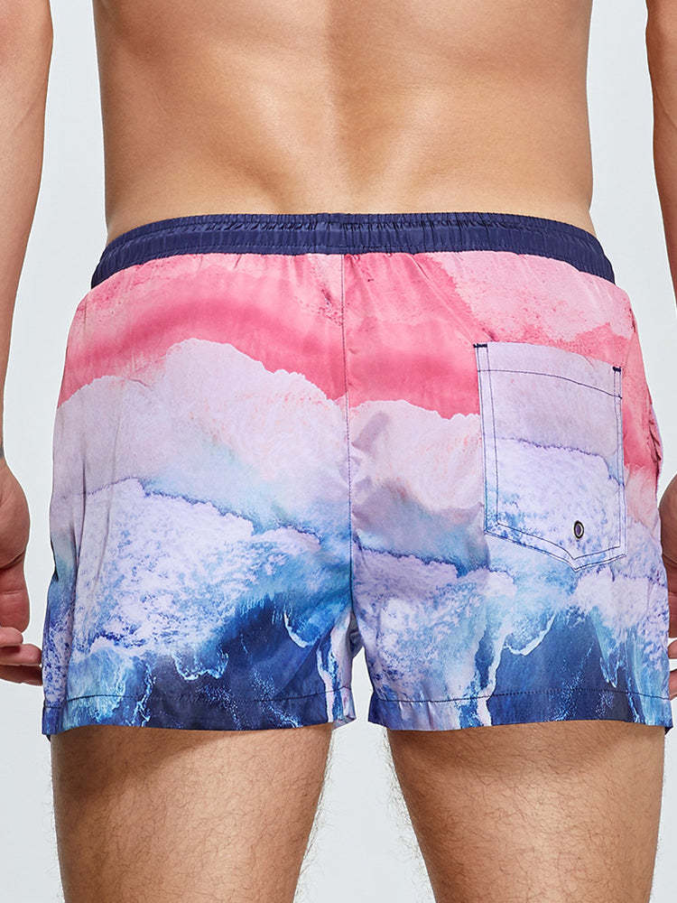Men's Printed Athletic Cut Quick-Dry Comfy Waistband Board Shorts | dmunderwear detail image 6