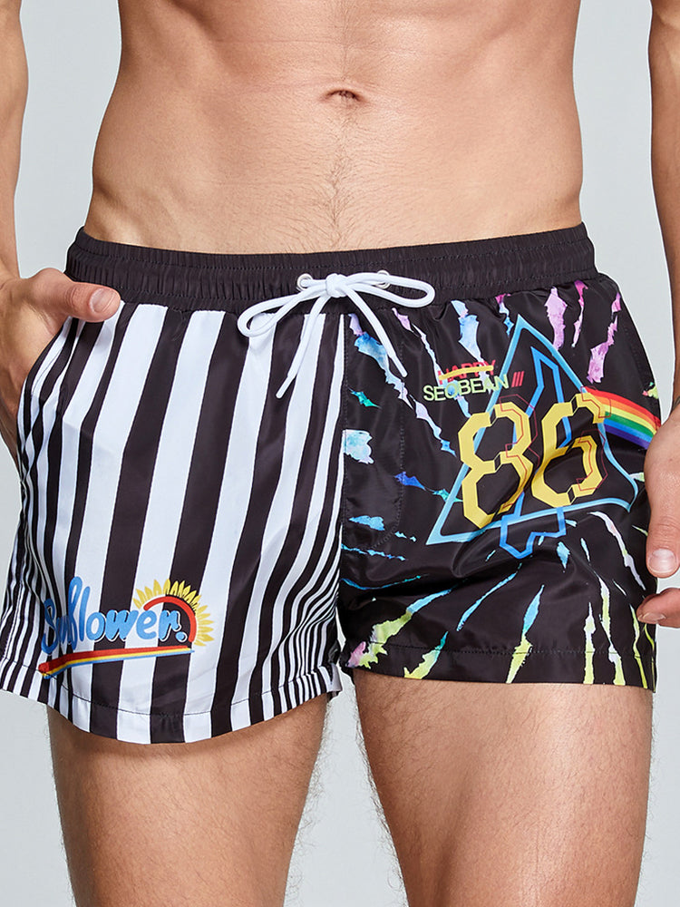Men's Printed Athletic Cut Quick-Dry Comfy Waistband Board Shorts | dmunderwear detail image 8