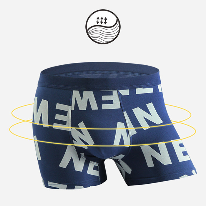 3Pcs Mens Printed U Convex Pouch Boxer Briefs | dmunderwear detail image 12