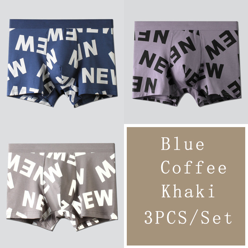 3Pcs Mens Printed U Convex Pouch Boxer Briefs | dmunderwear detail image 14