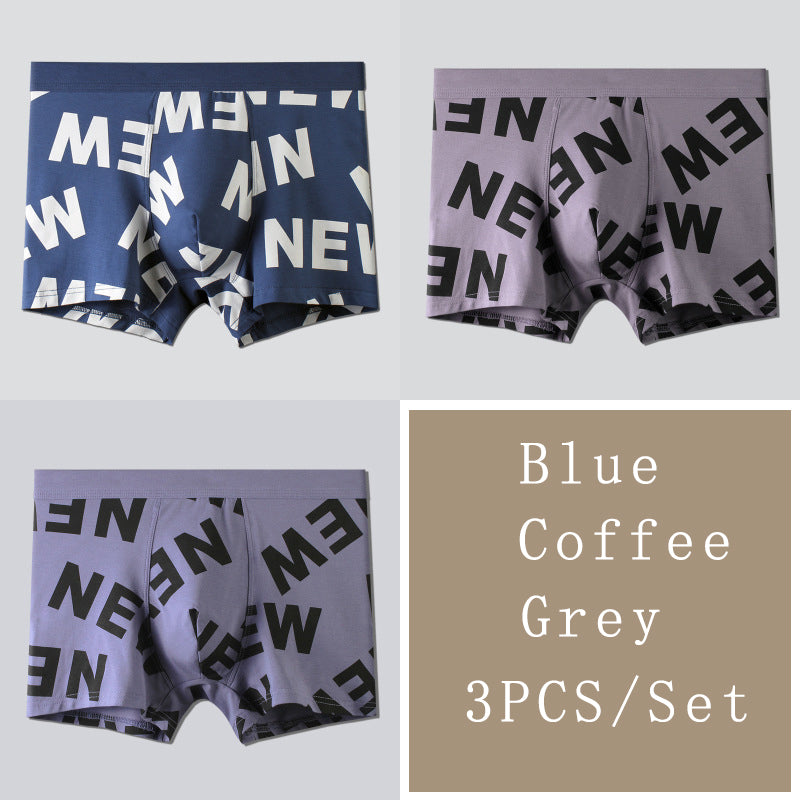 3Pcs Mens Printed U Convex Pouch Boxer Briefs | dmunderwear detail image 19